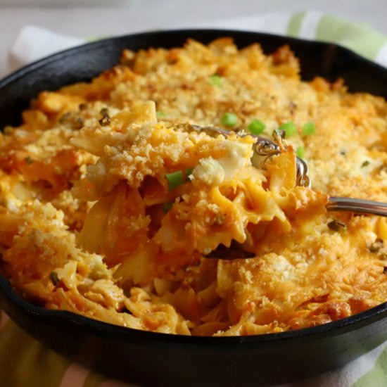 Buffalo Chicken Pasta Bake
