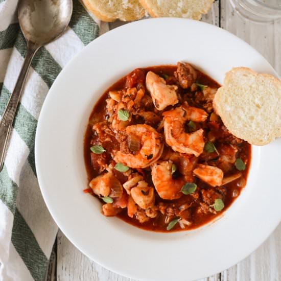 Easy Seafood & Chorizo Stew