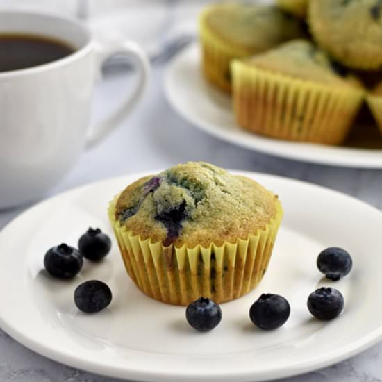 Easy Gluten Free Blueberry Muffins