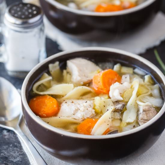 Rosemary Chicken Noodle Soup