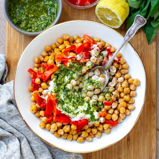 Chickpeas With Salsa Verde