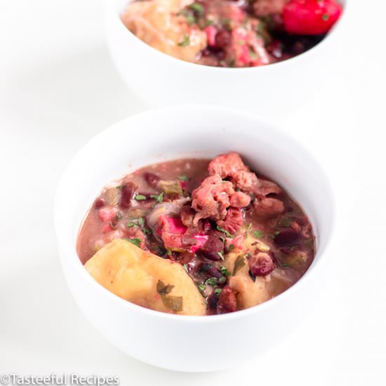 Caribbean Pigtails & Red Beans Soup