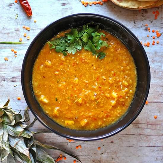 Pineapple lentil soup