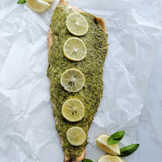 Herb Asiago & Roasted Garlic Salmon
