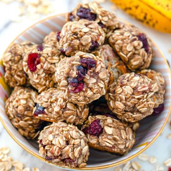 Banana Maple Cranberry Cookies