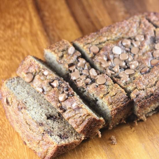 Coconut Flour Chocolate Chip Bread