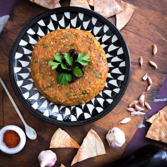 Zaalouk, moroccan eggplant dip