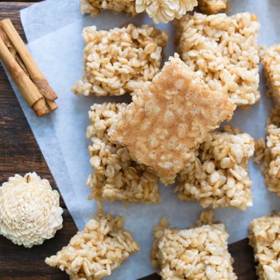 Chai spiced rice krispie treats