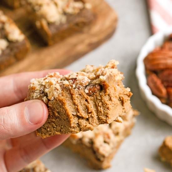 Paleo Pumpkin Pie Crumb Bars