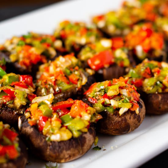 Mediterranean-Stuffed Mushrooms