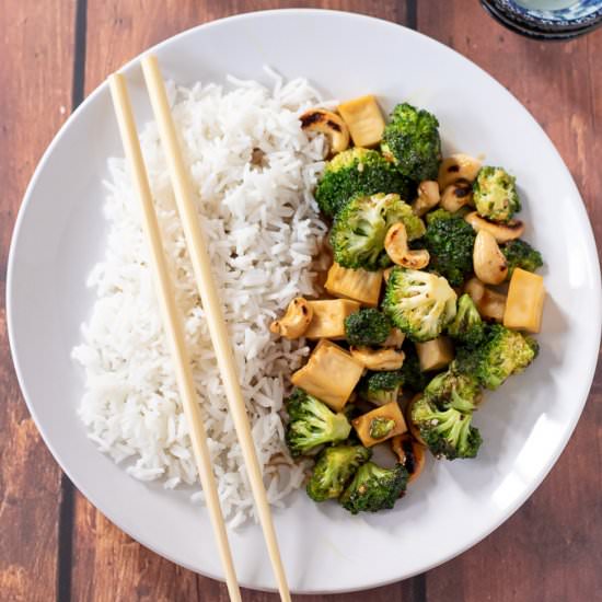 Sticky Peanut Butter Tofu Stir-Fry