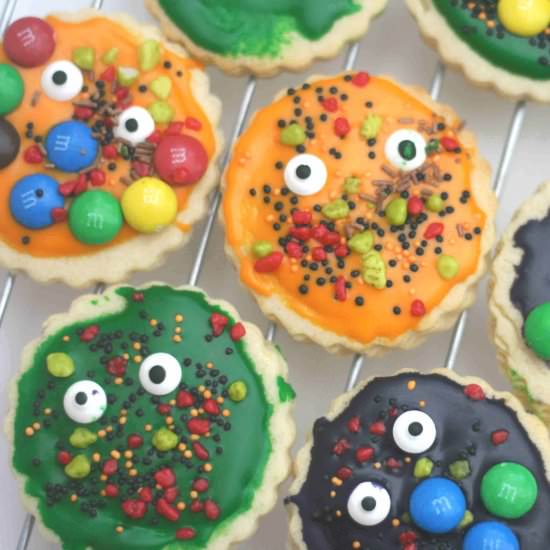 Halloween monster biscuits