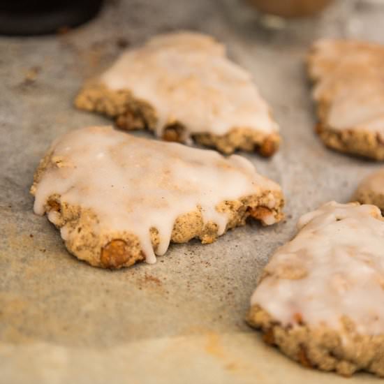 Glazed Coffee Scones with Cinnamon