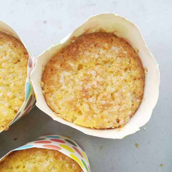 Eggless orange poppyseed muffins