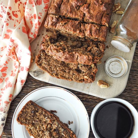 Whole Wheat Vegan Banana Bread
