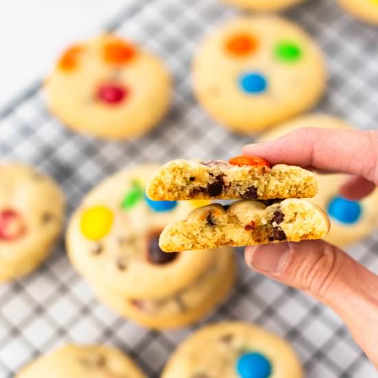 Chewy Chocolate Chip Candy Cookies