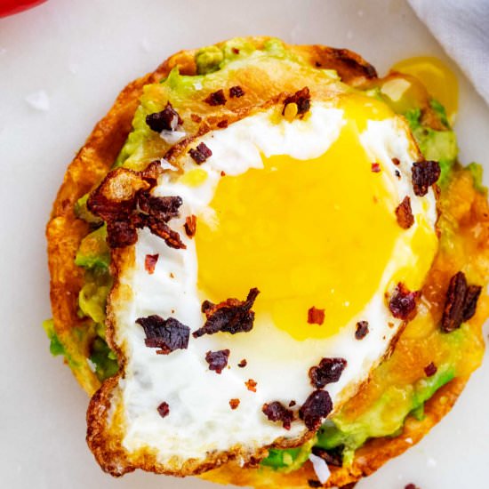 Keto Avocado Toast with a Chaffle