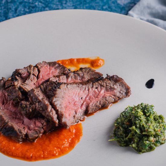 Bavette Steak with Salsa Verde