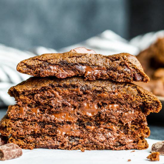 Chewy Double Chocolate Chip Cookies