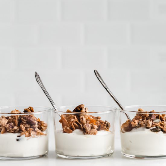 Orange Cardamom Tahini Granola