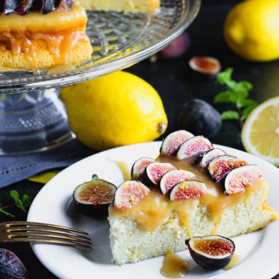 Lemon Yogurt Cake w/ Honey Caramel