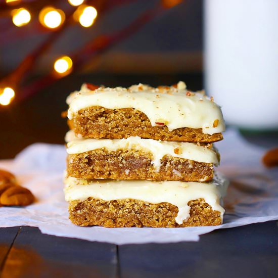 Cinnamon Spice Bars w/ Ginger Icing