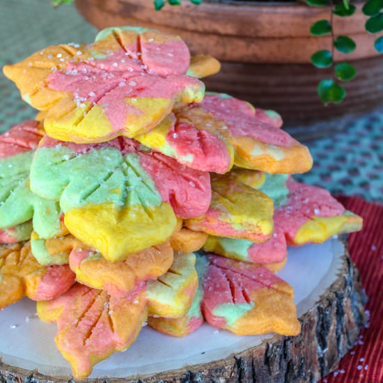 Fall leaf sugar cookies