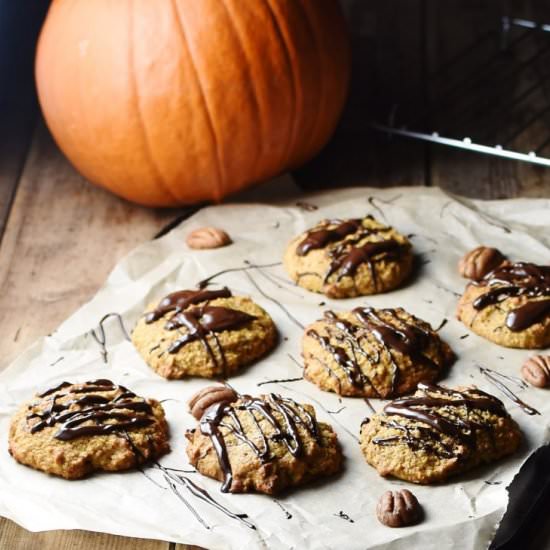 Soft Pumpkin Cookies with Pecans