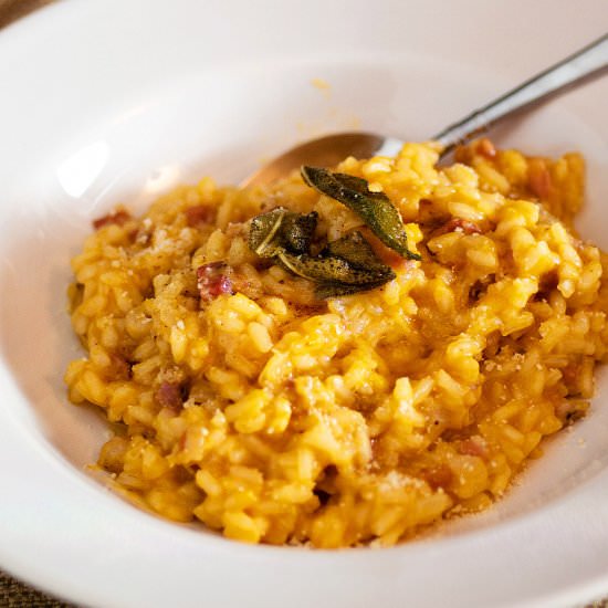 Pumpkin Pancetta Risotto