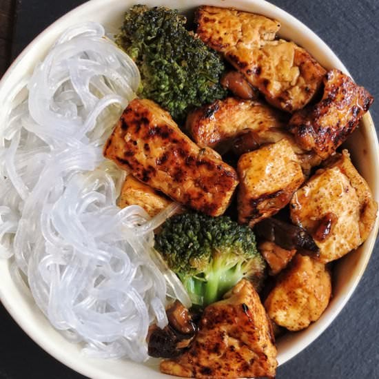 vegan tofu teriyaki stir-fry