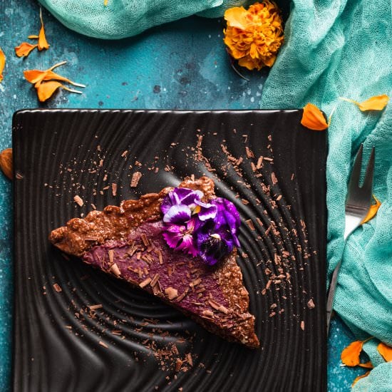 No-Bake Purple Sweet Potato Tart