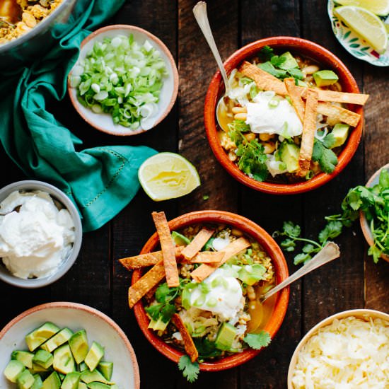Chicken Poblano White Bean Chili