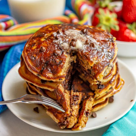 Chocolate chip pancakes