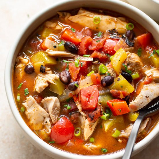 chicken fajita soup