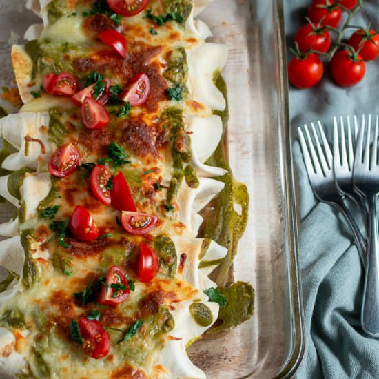 Shrimp Burrito with Poblano Sauce