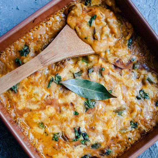 Cheesy Butternut Squash Casserole