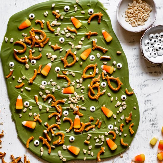 Matcha Halloween Bark