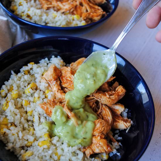 Low carb chicken enchilada bowl