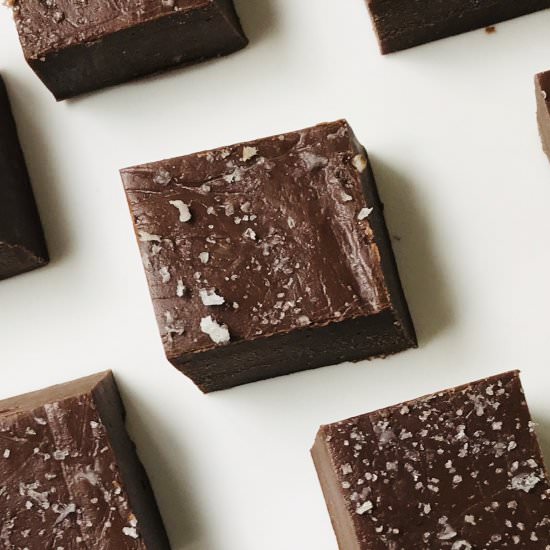 Salted Chocolate Butterscotch Fudge