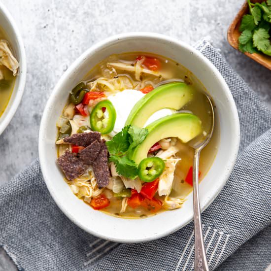 Mexican White Bean & Chicken Soup