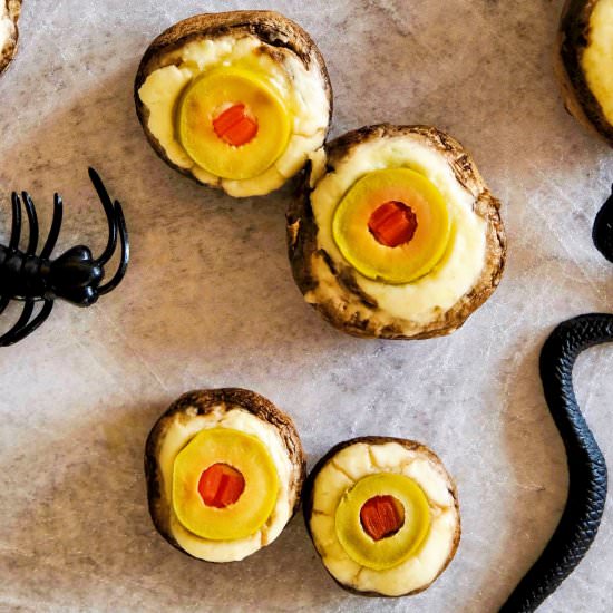 Stuffed Mushroom Eyeballs