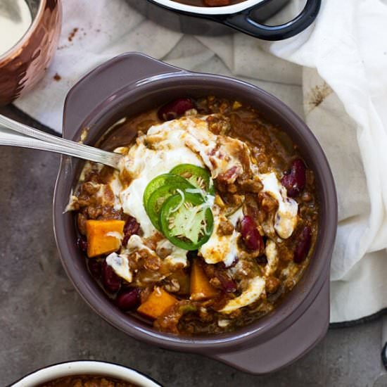 PUMPKIN AND APPLE CIDER CHILI