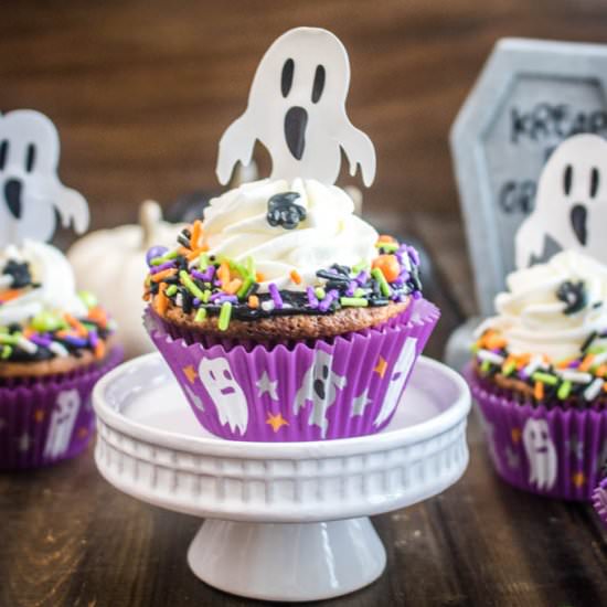 Ghostly Halloween Cupcakes