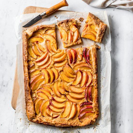 Peach Galette with Cornmeal
