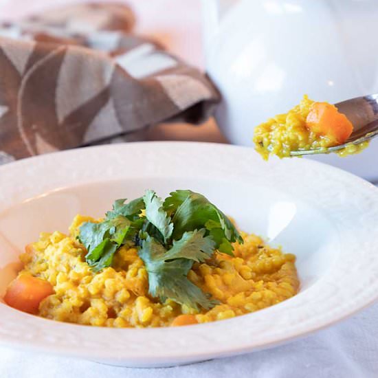 One Pot Golden Lentils and Rice