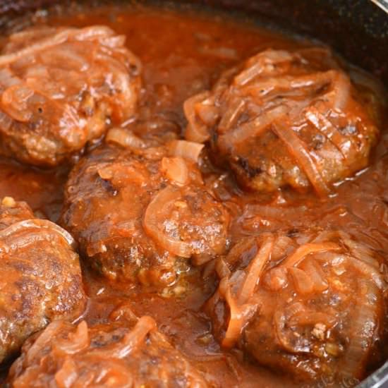 French Onion Salisbury Steaks