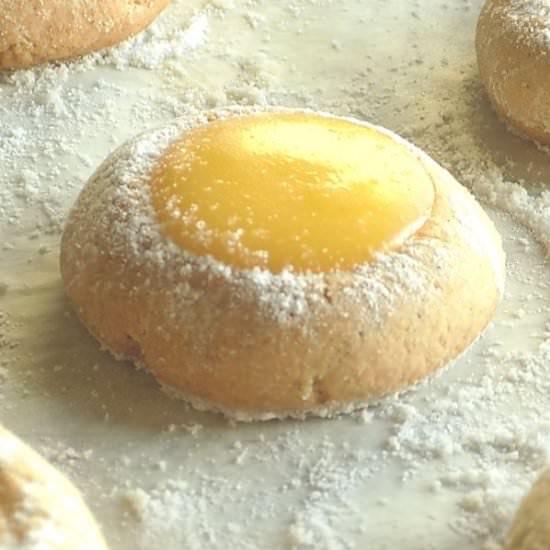 Lemon Curd Thumbprint Cookies