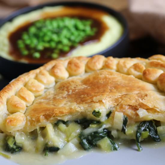 Vegan Cheese, Leek and Spinach Pie