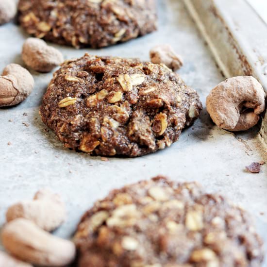 Salted Chocolate Cashew Cookies