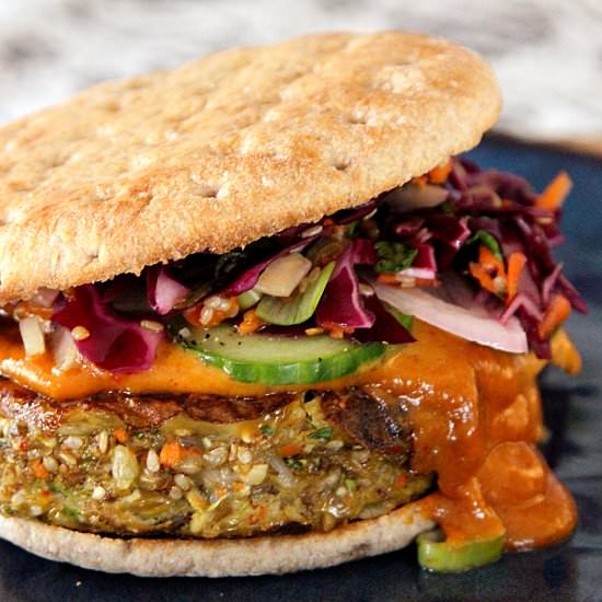 Asian Mushroom & Brown Rice Burgers
